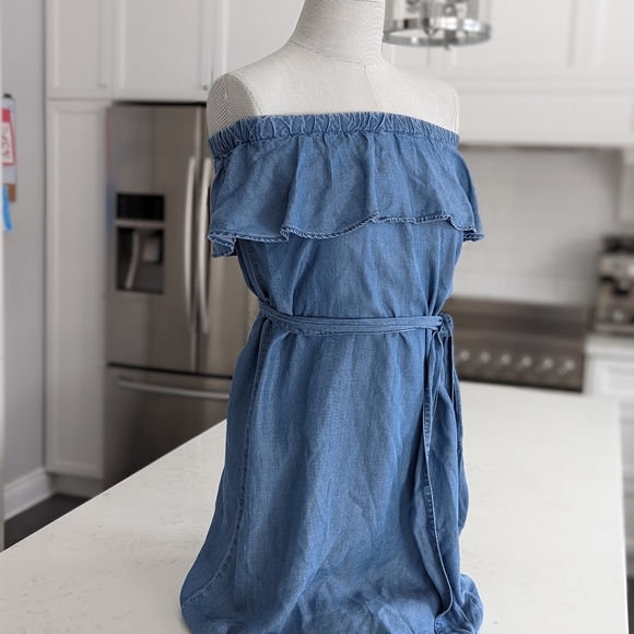 Michael Kors denim dress, strapless, size small - Picture 2 of 9